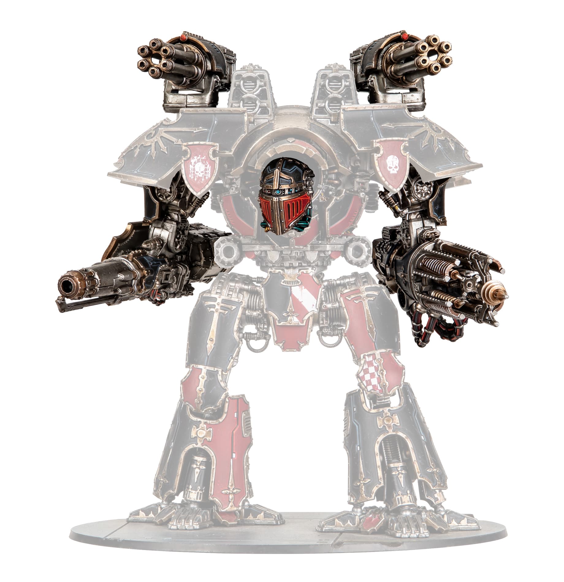 Warlord Titan Weapons: Quake Cannon, Conversion Beam Extirpator, Paired Gatling Blasters, and Paired Turbo-Laser Destructors