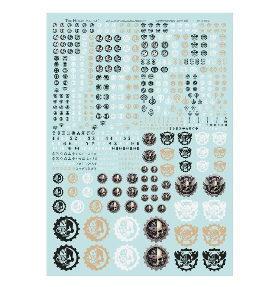 Mechanicum Taghmata Transfer Sheet